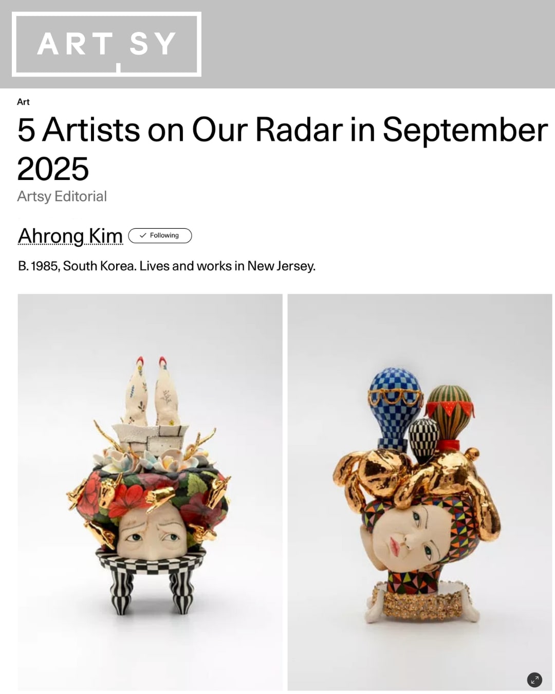 ARTSY: 5 Artists On Our Radar September 2025