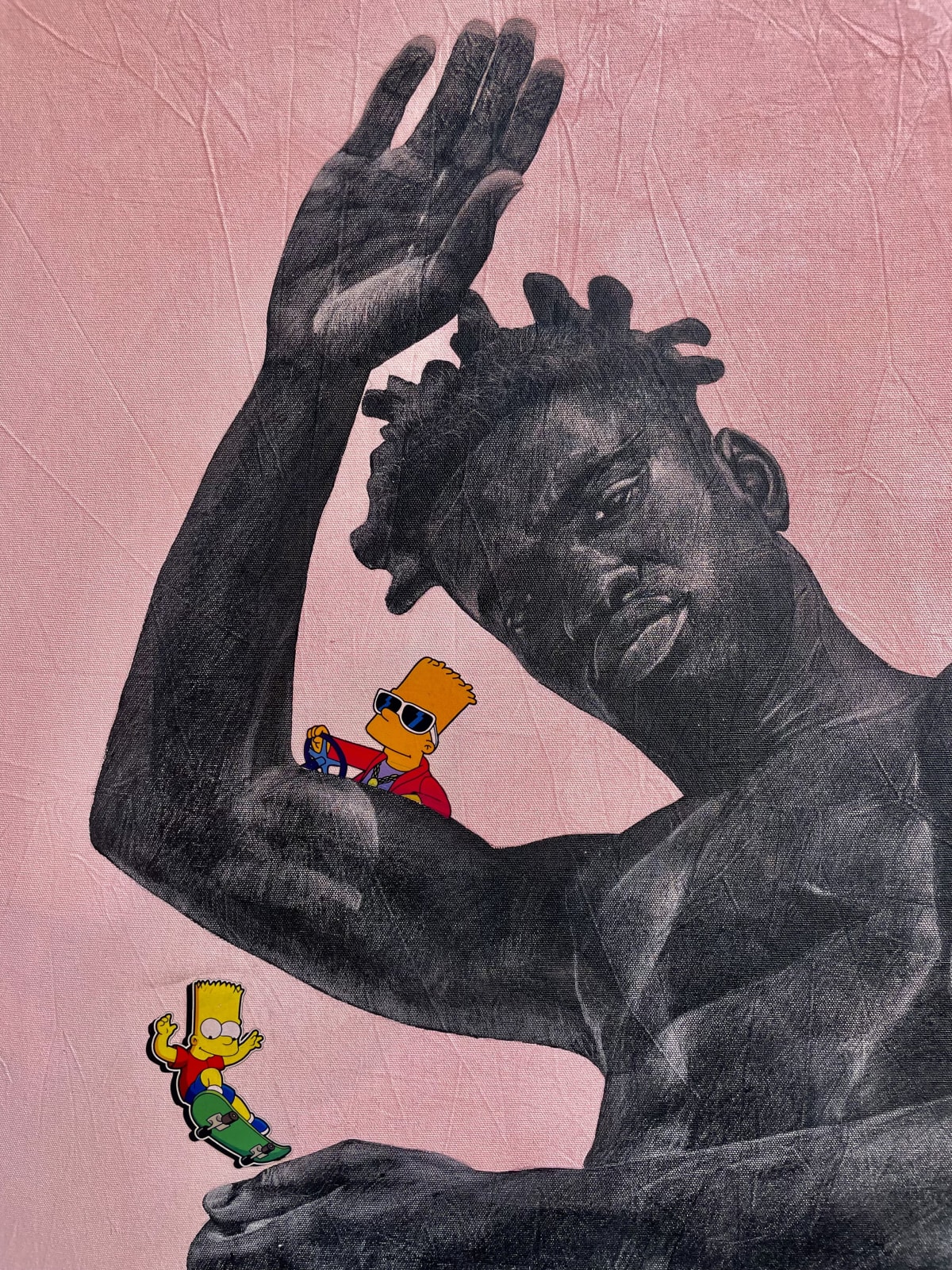 Creating "Welcome to Adulthood II" (Scratching on Canvas) by Toju Clarke