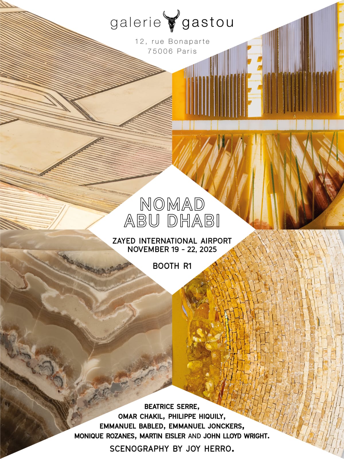 For Nomad Abu Dhabi, Galerie Gastou traces a journey through modernism — a voyage across horizons where craftsmanship, material, and...