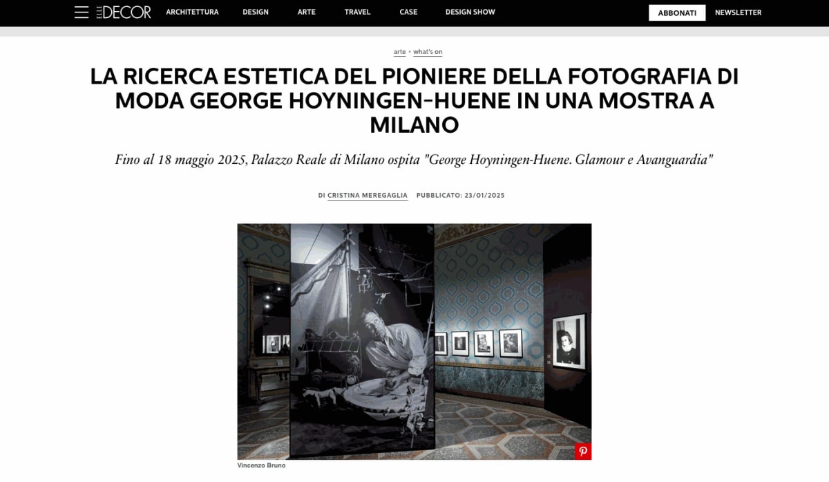 George Hornigen-Huene in una mostra a Milano