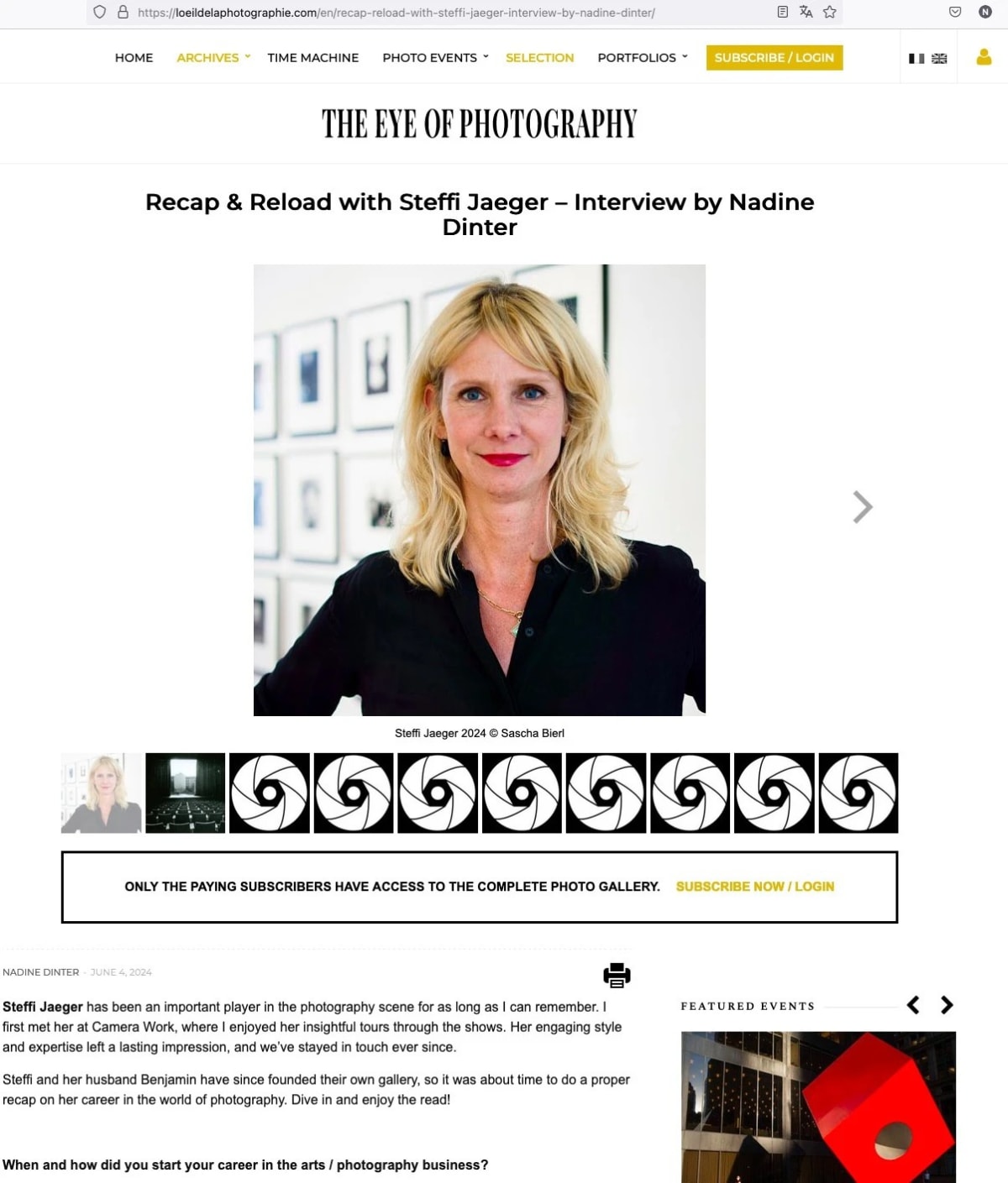 Recap & Reload with Steffi Jaeger, Interview by Nadine Dinter