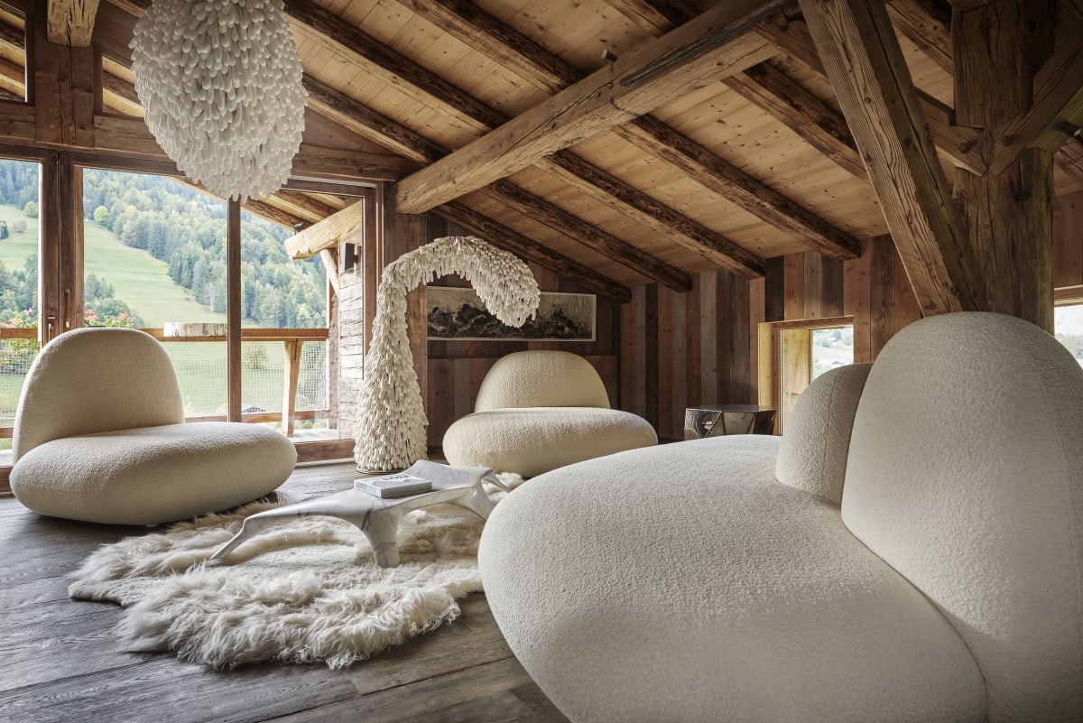Armel Soyer Alps - Megeve - Meanwhile, in the Alps. Who are you armless  chair.Olga Engel.Ren marble table, Ifeanyi Oganwu. Petit Curieux lamp, Olga  Engel.#armelsoyeralps#olgaengel#ifeanyioganwu @armelsoyeralps