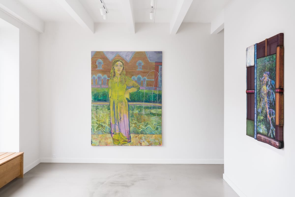 Installation shot from the group exhibition Trust in Mortals with artists Xavier Robles de Medina, Igor Moritz, Kristian Touborg and Bendix Harms shown shown at Brigade Gallery in Copenhagen, Denmark. Focus on the artwork Clapton Pond, 2022 by Igor Moritz