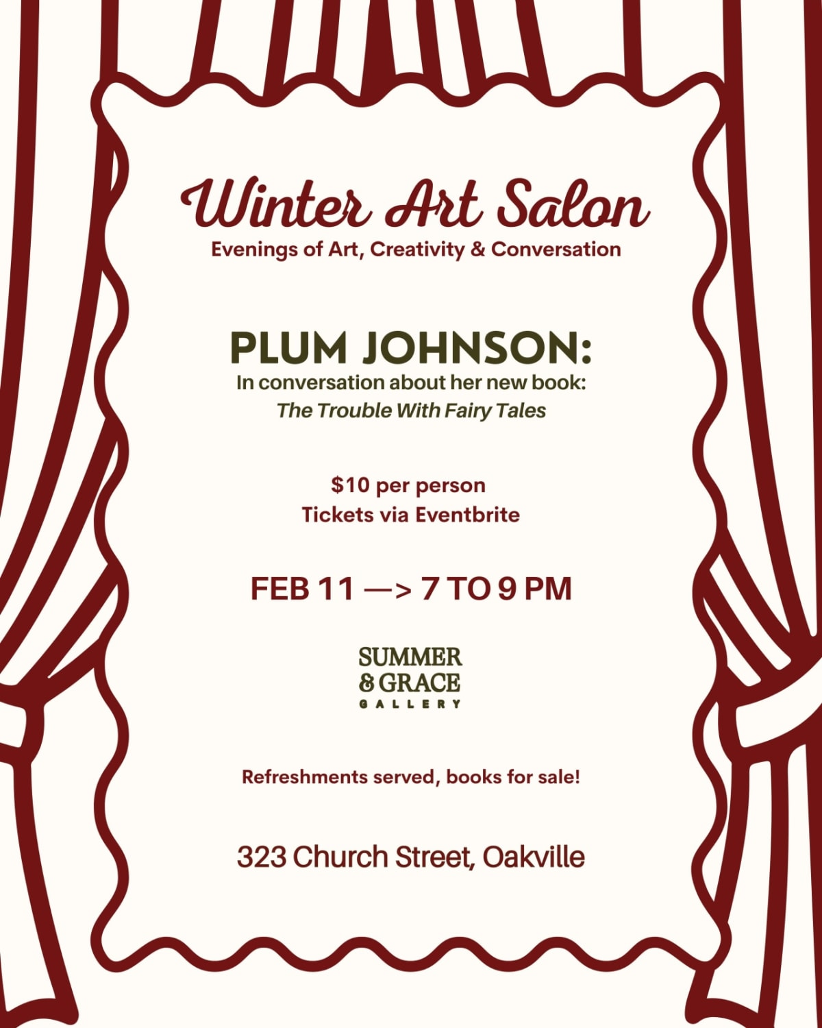 Winter Art Salon: Plum Johnson Evening of Art, Creativity & Conversation