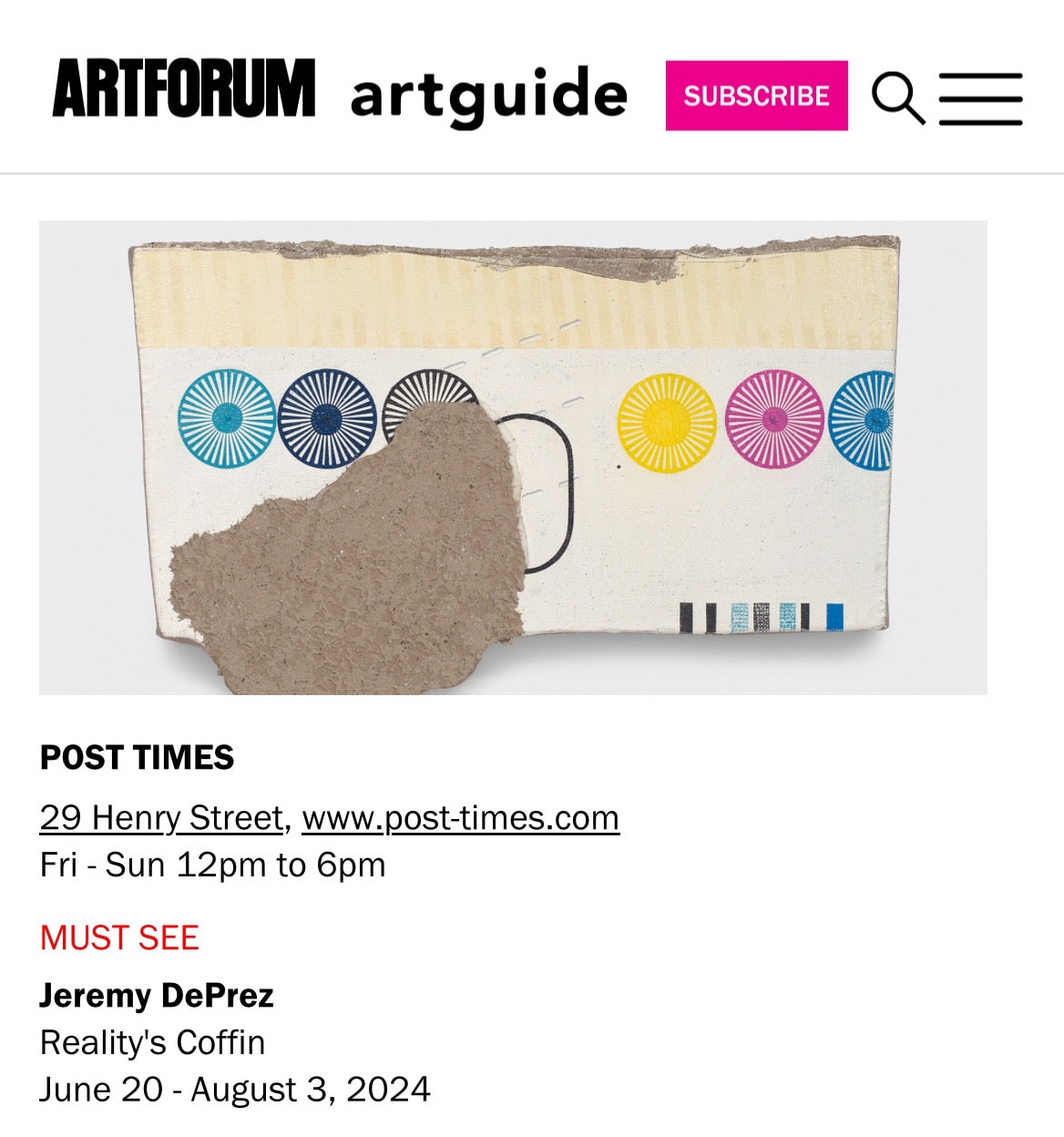 Artforum MUST SEE