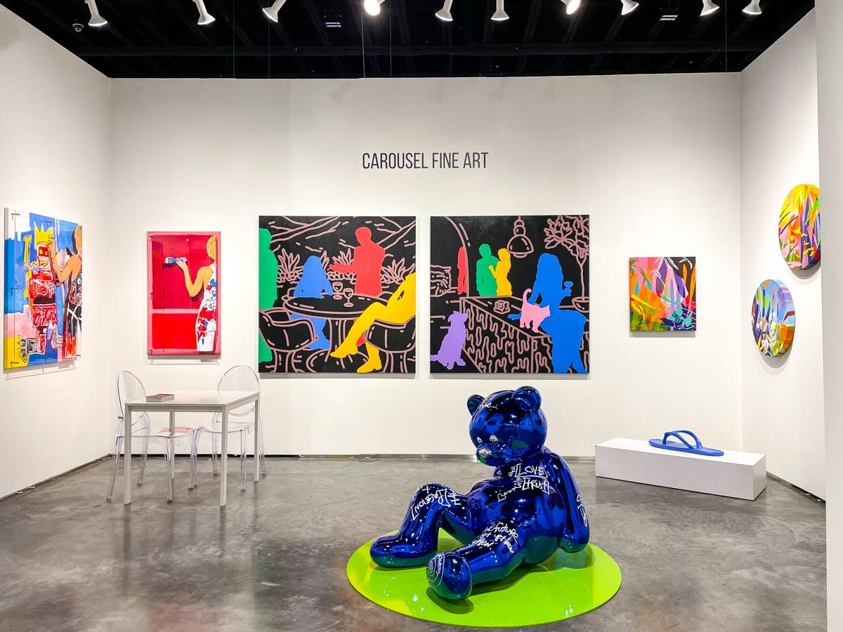 Carousel Fine Art's booth at the Palm Beach Modern and Contemporary Art Fair, 2023.