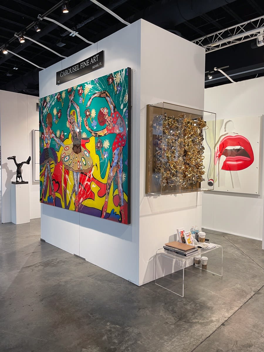 Carousel Fine Art's booth at the Palm Beach Show art fair, 2022.