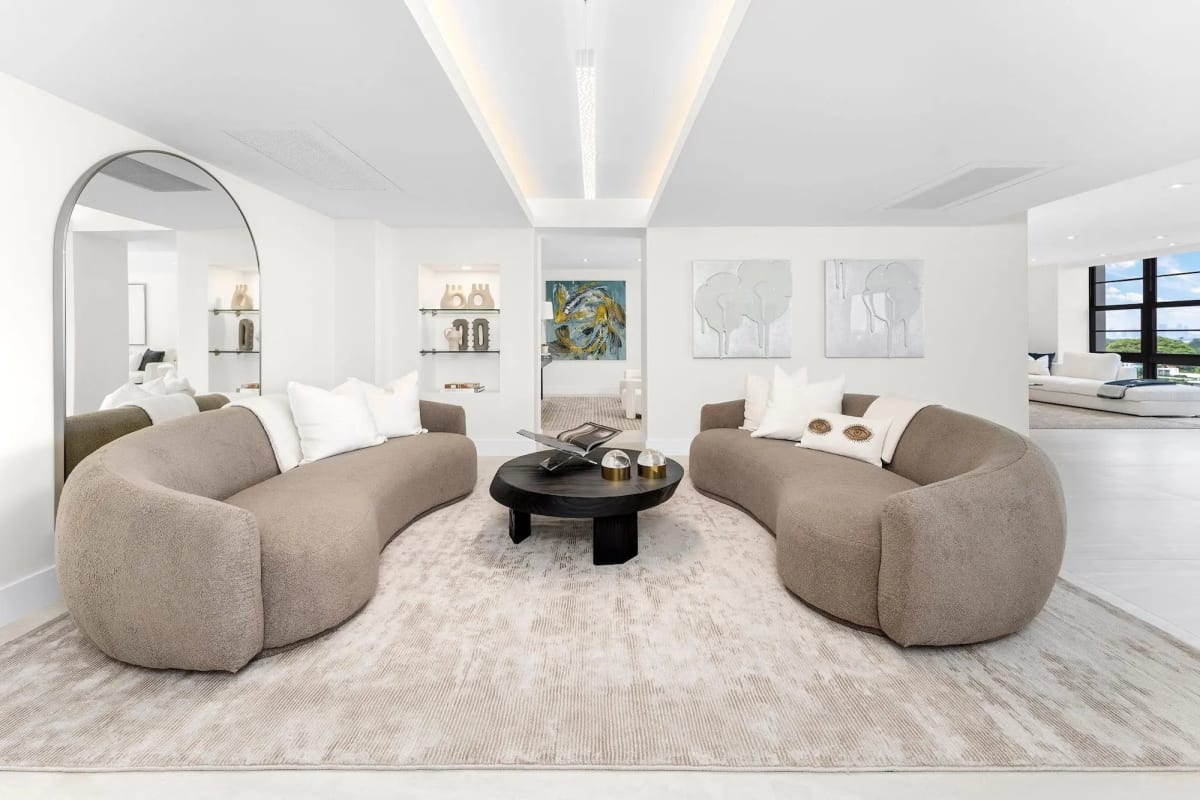 Inside a luxury Miami home staging in collaboration with Vesta Home Staging, an example of how Carousel Fine Art assists designers with art services.