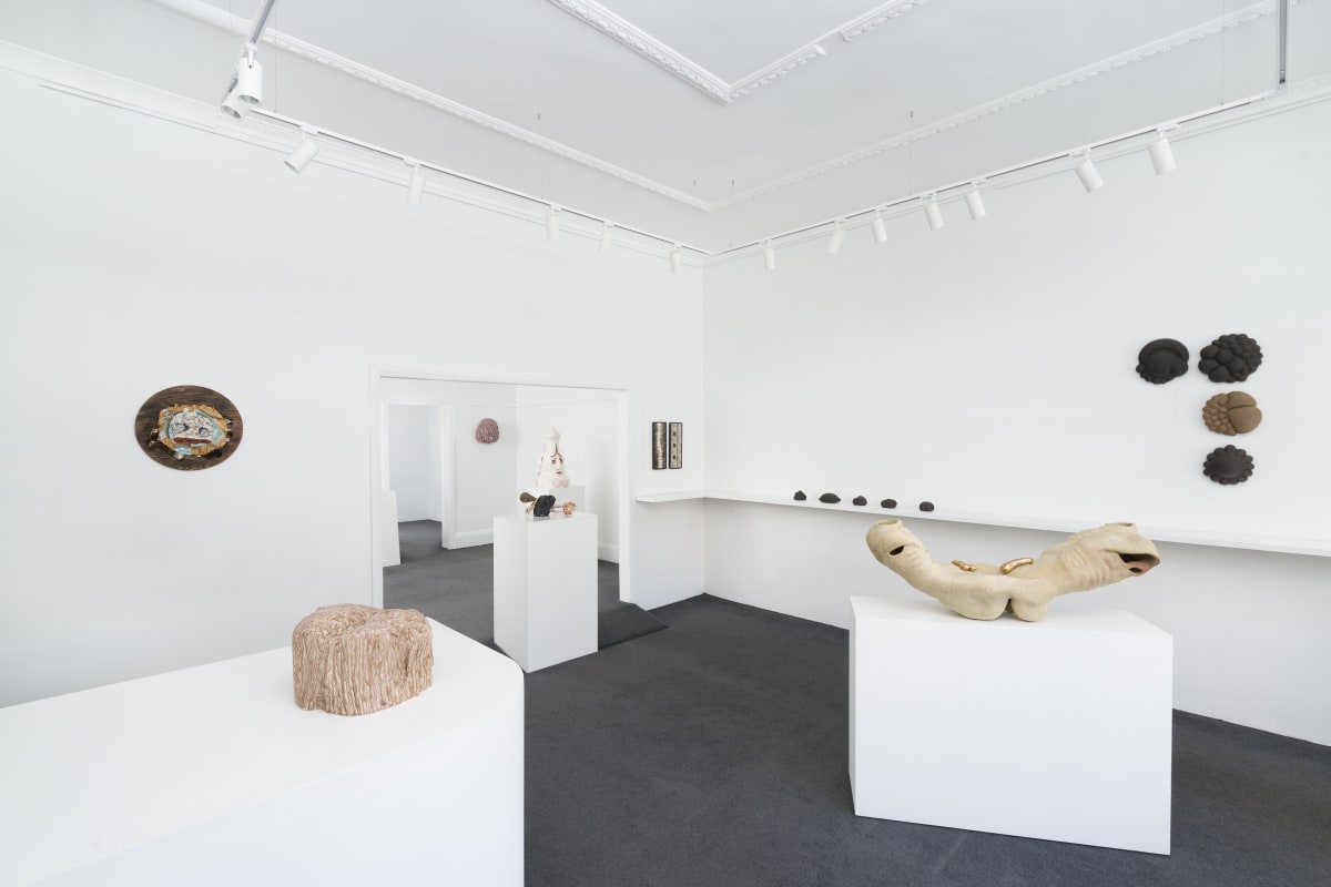 Installation view, Ideas in Hand: contemporary sculptural ceramics, 2025. Photo by Docqment