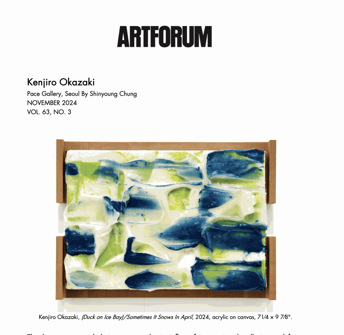 Kenjiro OKAZAKI 1979―2014 Kenjiro Okazaki | Pace Gallery