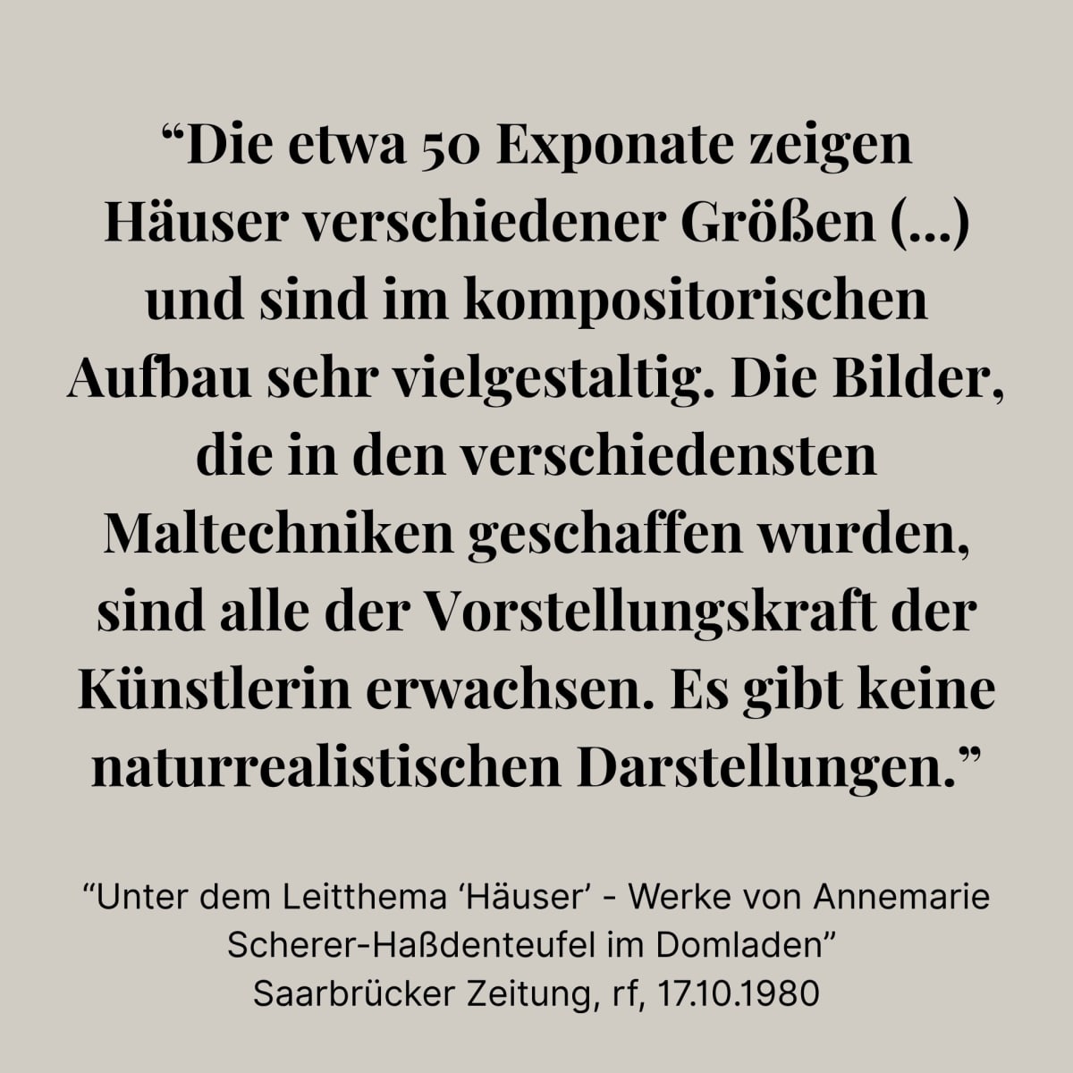 Unter dem Leitthema 'Häuser'