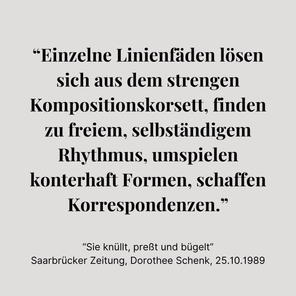Sie knüllt, preßt und bügelt