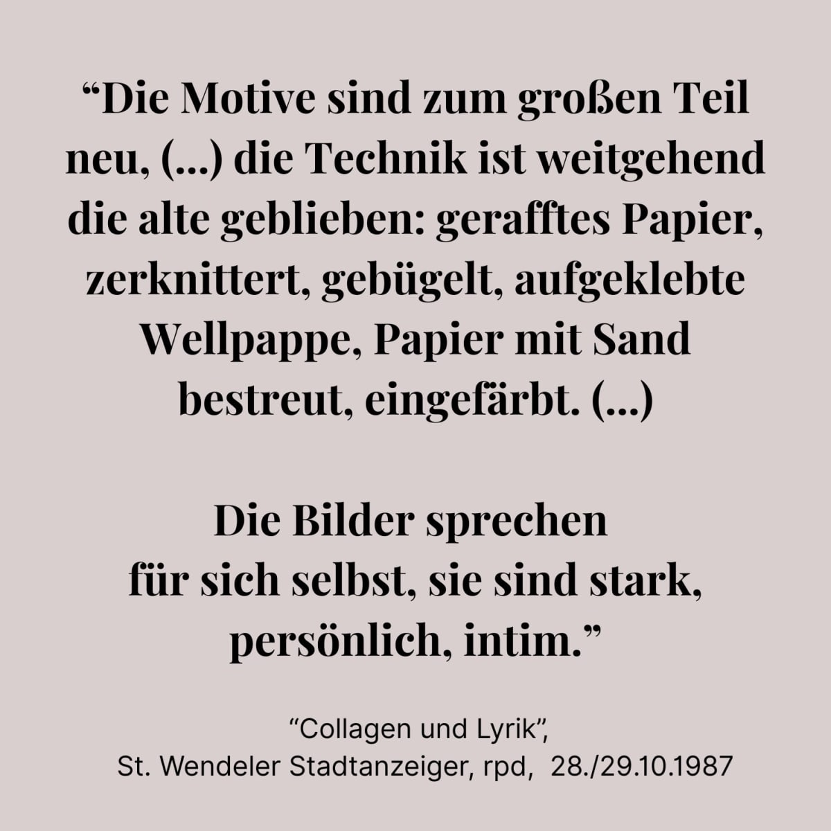 Collagen und Lyrik