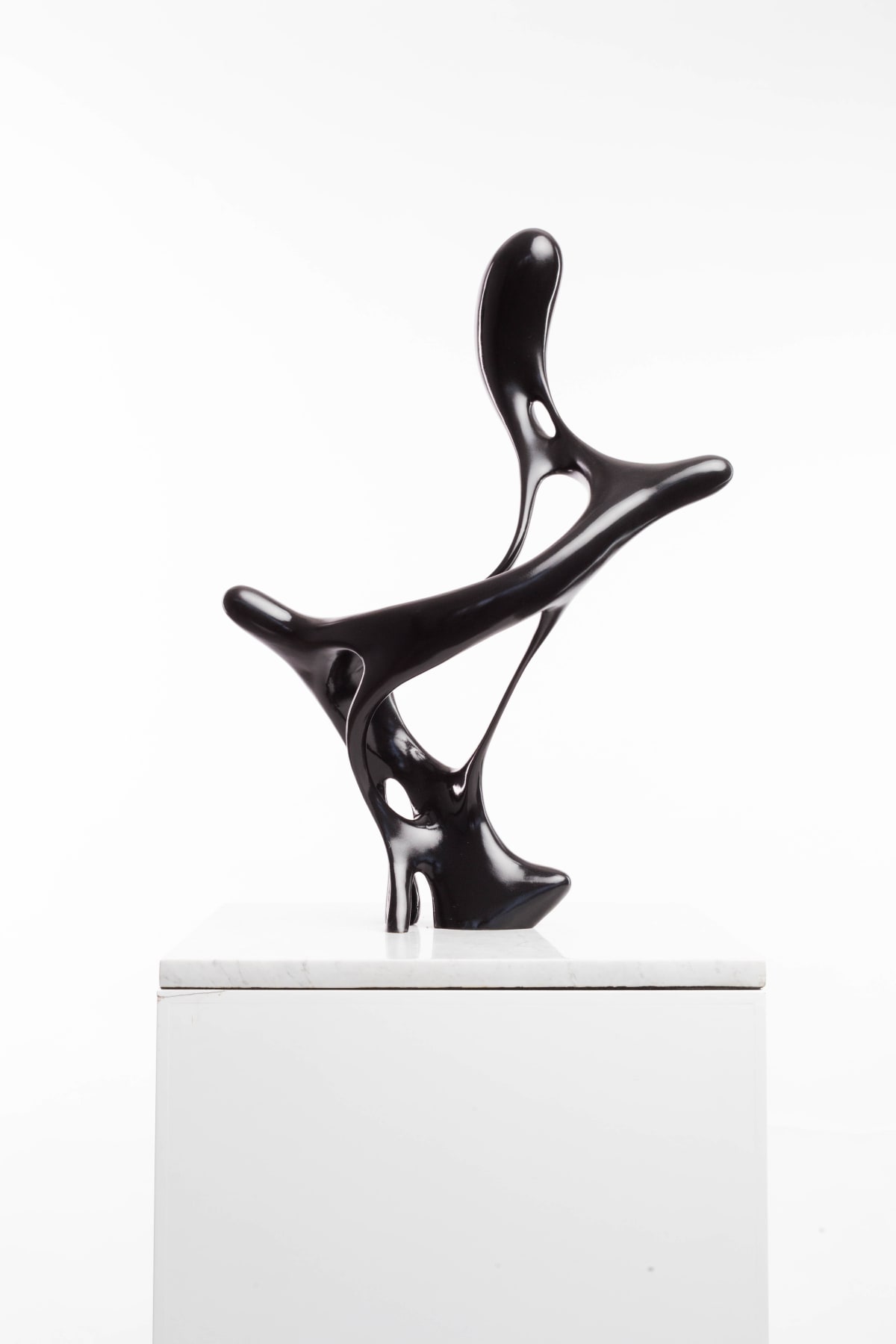 A bronze sculpture on a white Gioia Marble base by Driaan Claassen