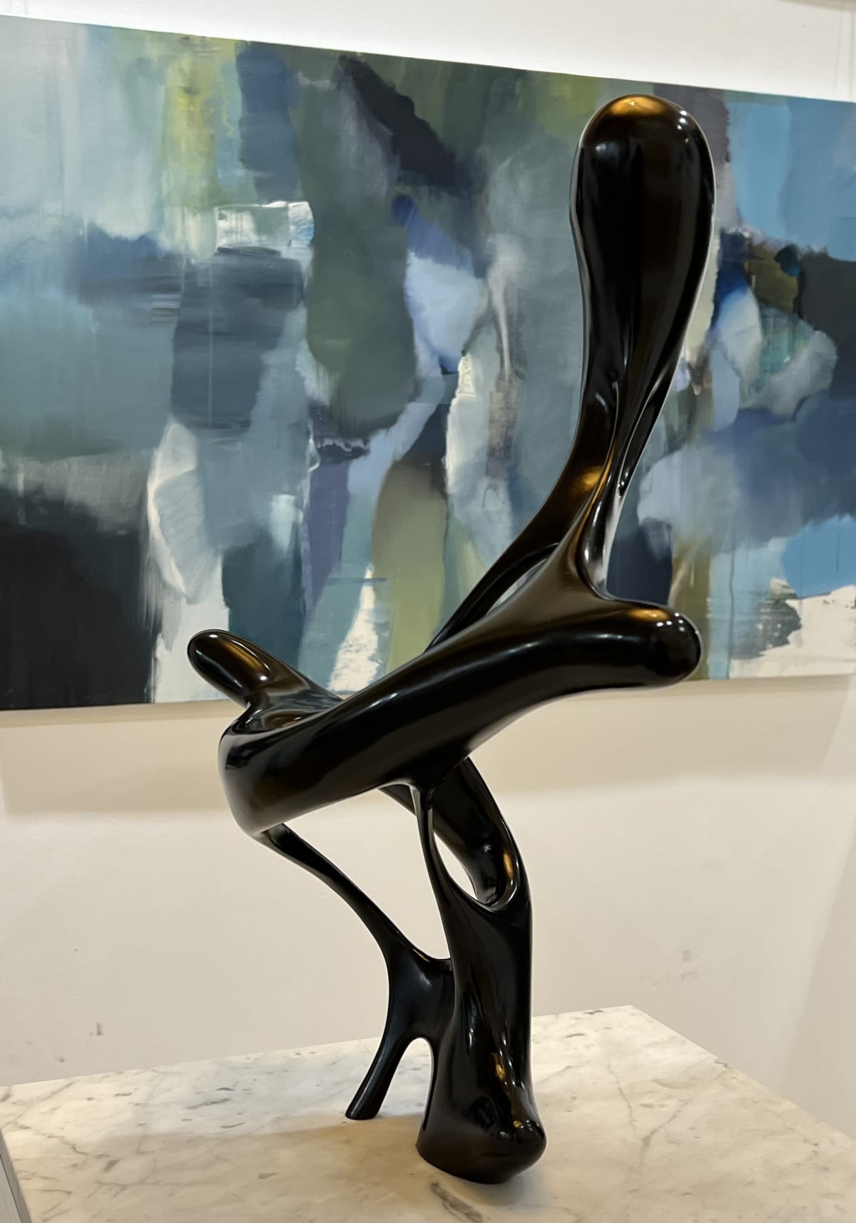 Tell The Truth Bronze Sculpture by Driaan Claassen and Acrylic on Canvas Painting by Stephane Villafane