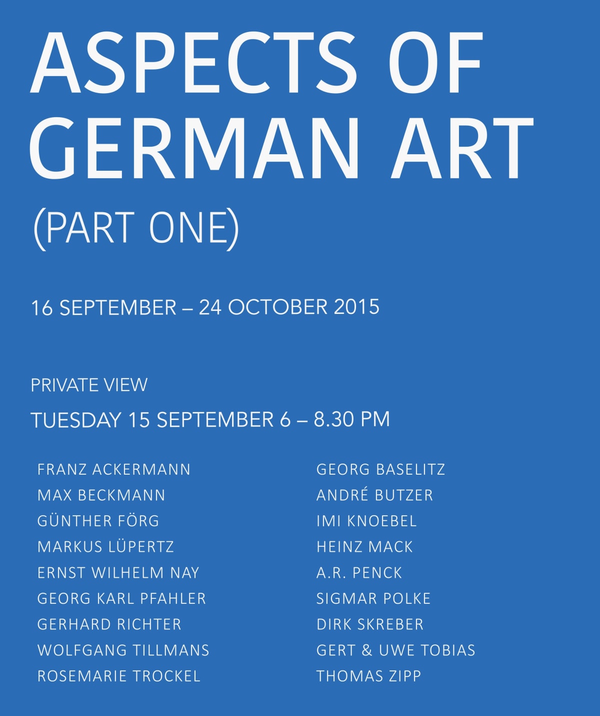 Aspects of German Art (Part One)