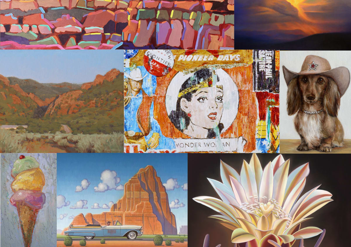 Scottsdale’s Western Week Modern West Roundup: Robert Laduke, Rich Bowman, Gabriele Rewis, Jens Lorenzen, Claudia Hartley, Brad Aldridge, Dyana Hesson.