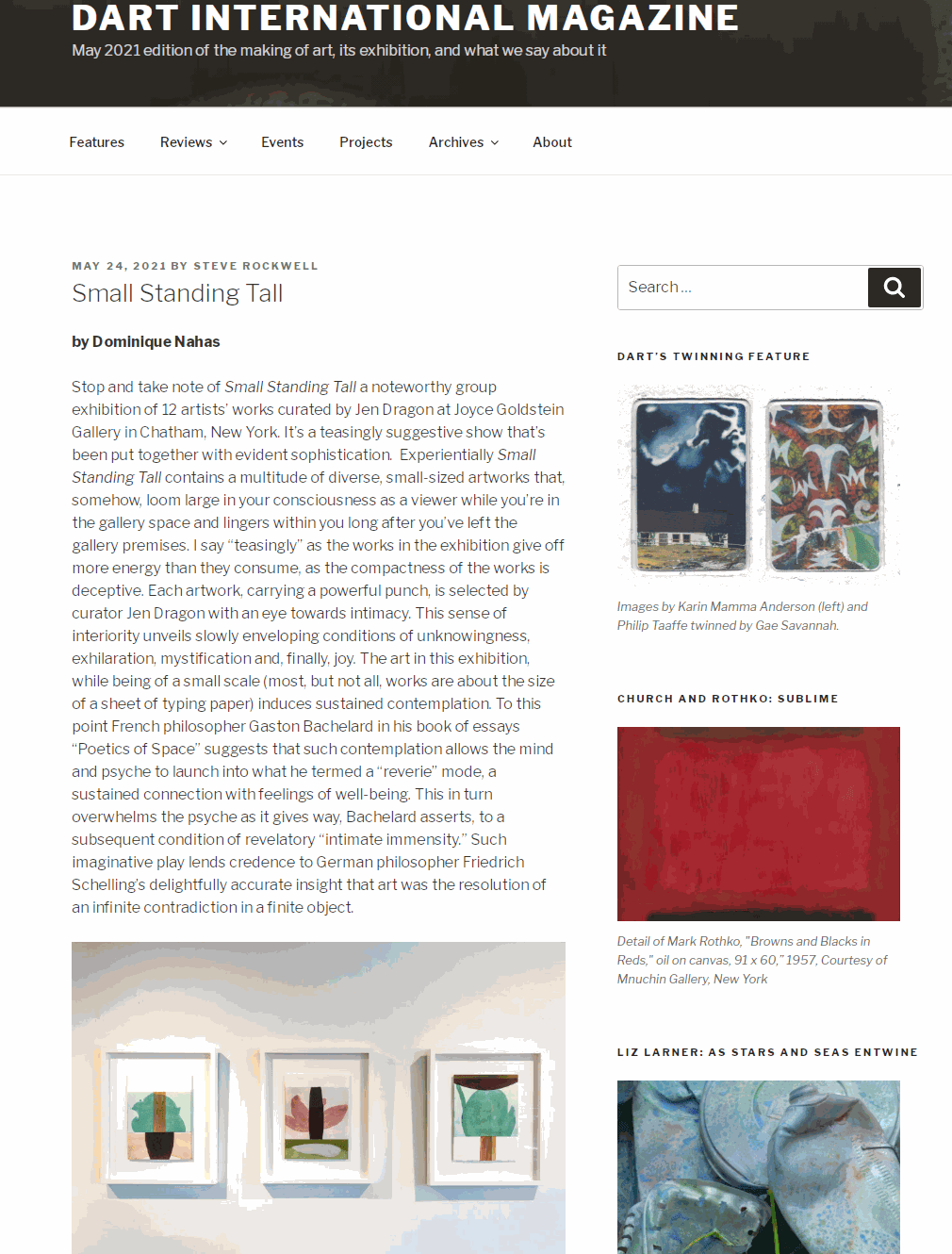 Small Standing Tall: Small Art by Big Artists at the Joyce Goldstein Gallery