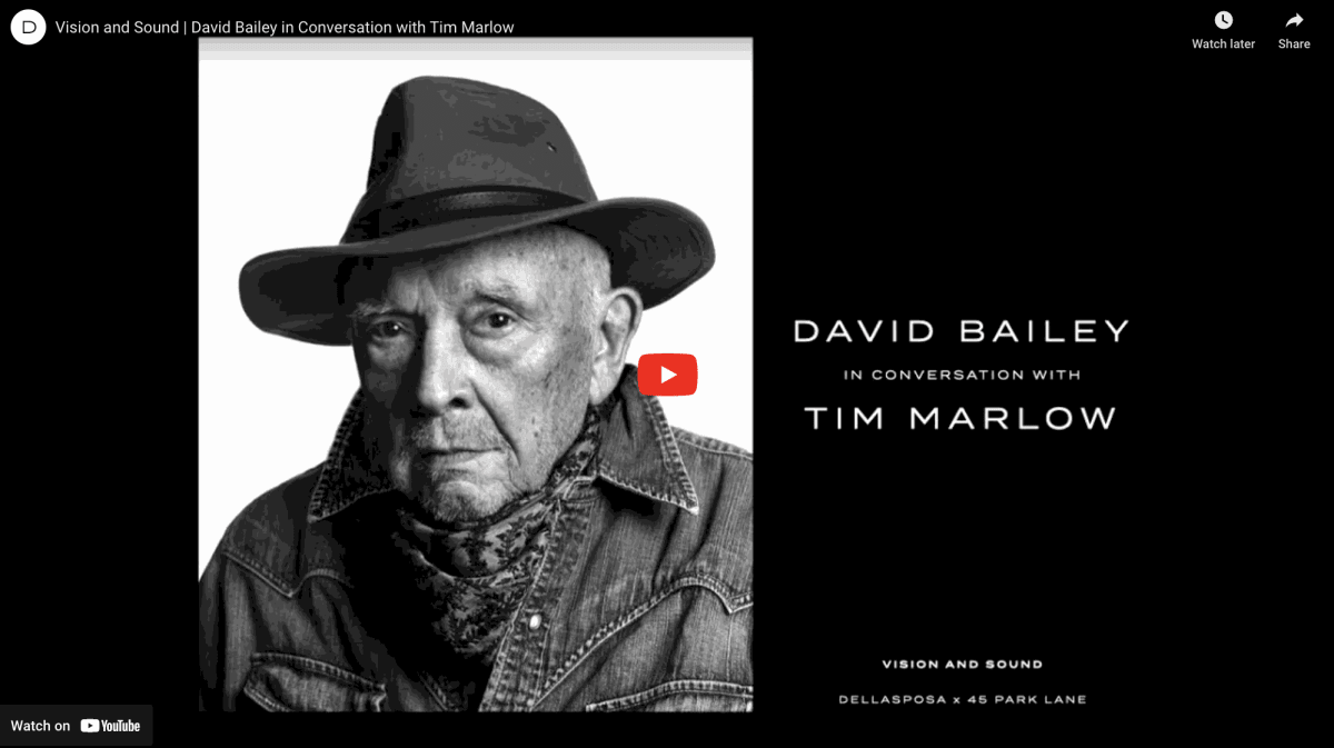 David Bailey in Conversation with Tim Marlow