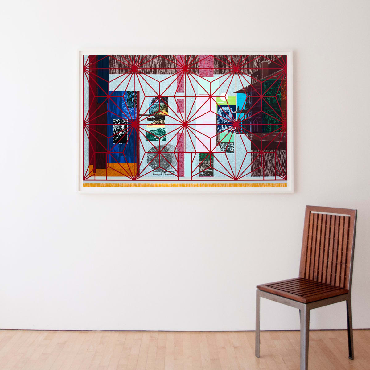 Hurvin Anderson Durham Press Welcome Series Margaritas Screenprint and Woodblock Print Edition Installation