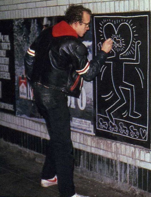 Keith Haring Subway Chalk Drawings Keith Haring Subway Chalk Drawings