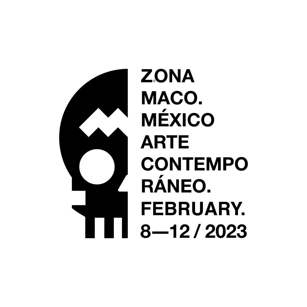 Zona Maco Mexico Arte Contemporaneo February 8 - 12, 2023' with skull logo