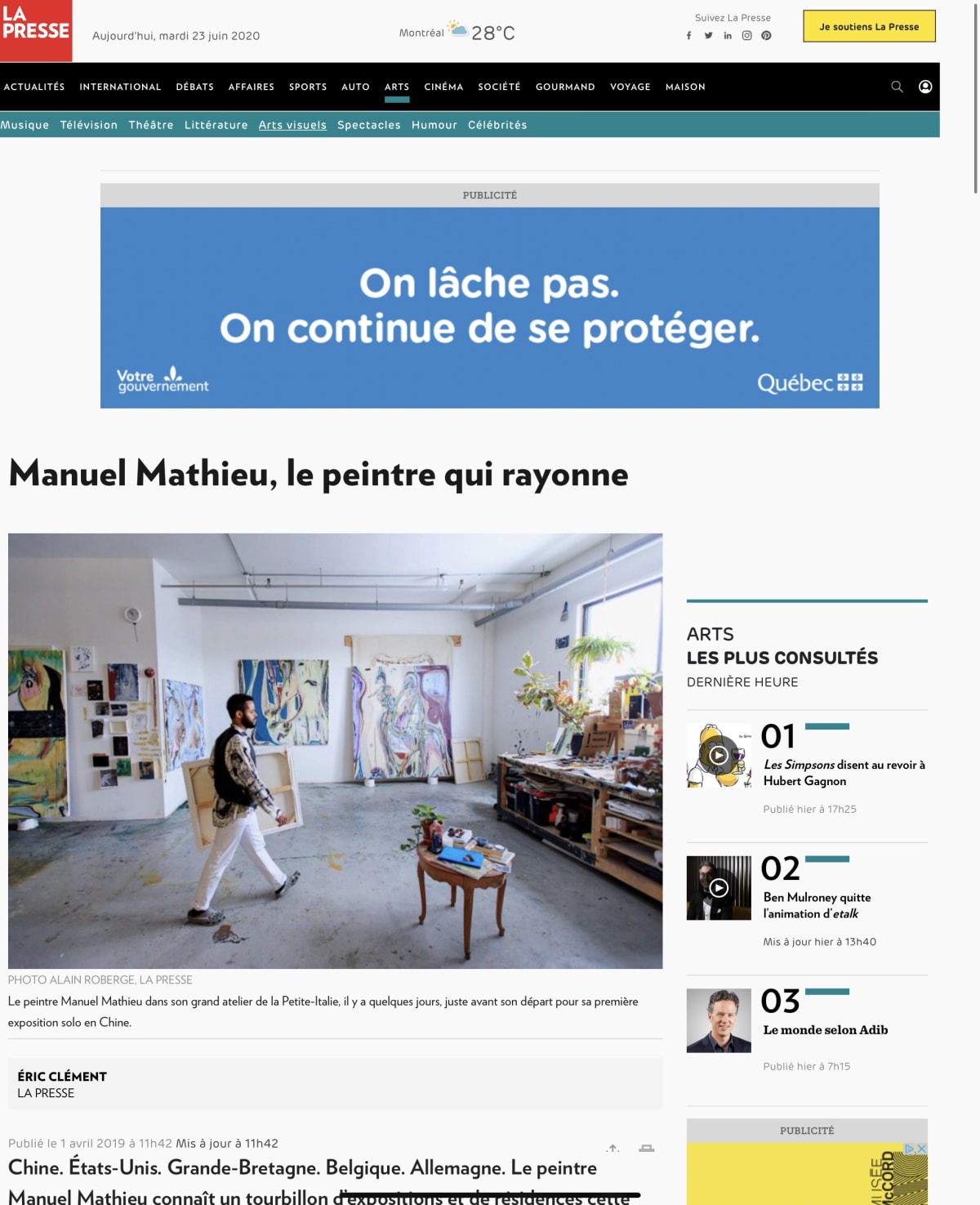 Manuel Mathieu, le peintre qui rayonne