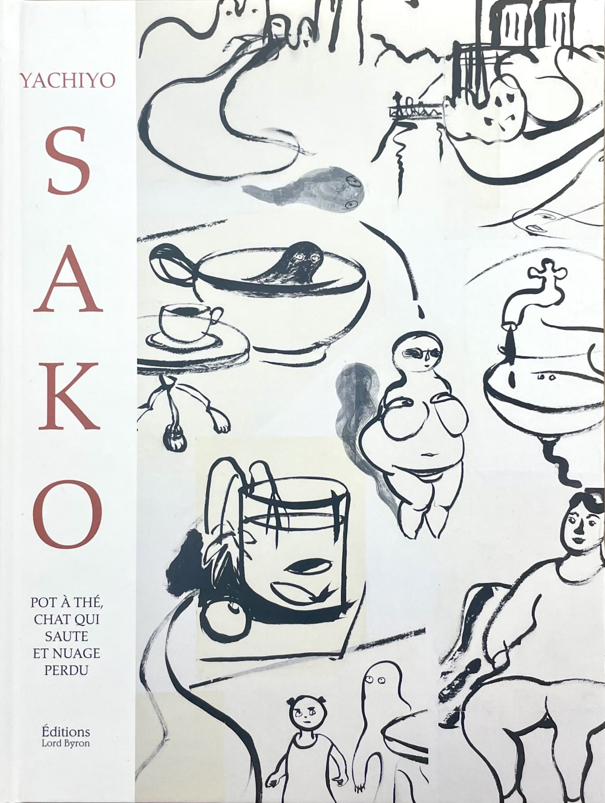 Yachiyo SAKO - Pot à thé, chat qui saute et nuage perdu