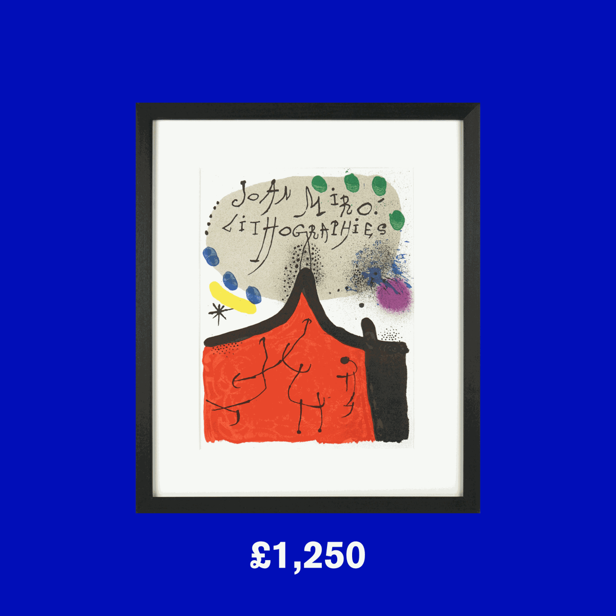 Lot - Joan Miro. Lithograph. Plate 4 from Lithographe III