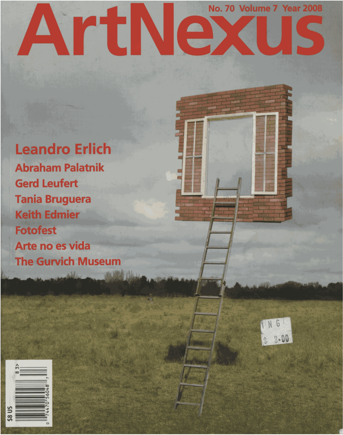 Cover, ArtNexus, No. 7 Volume 70, 2008