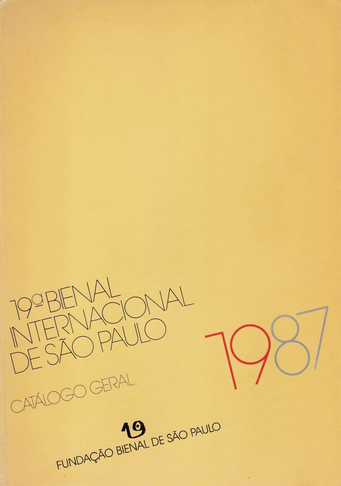 19a Bienal Internacional de São Paulo Catálogo Geral