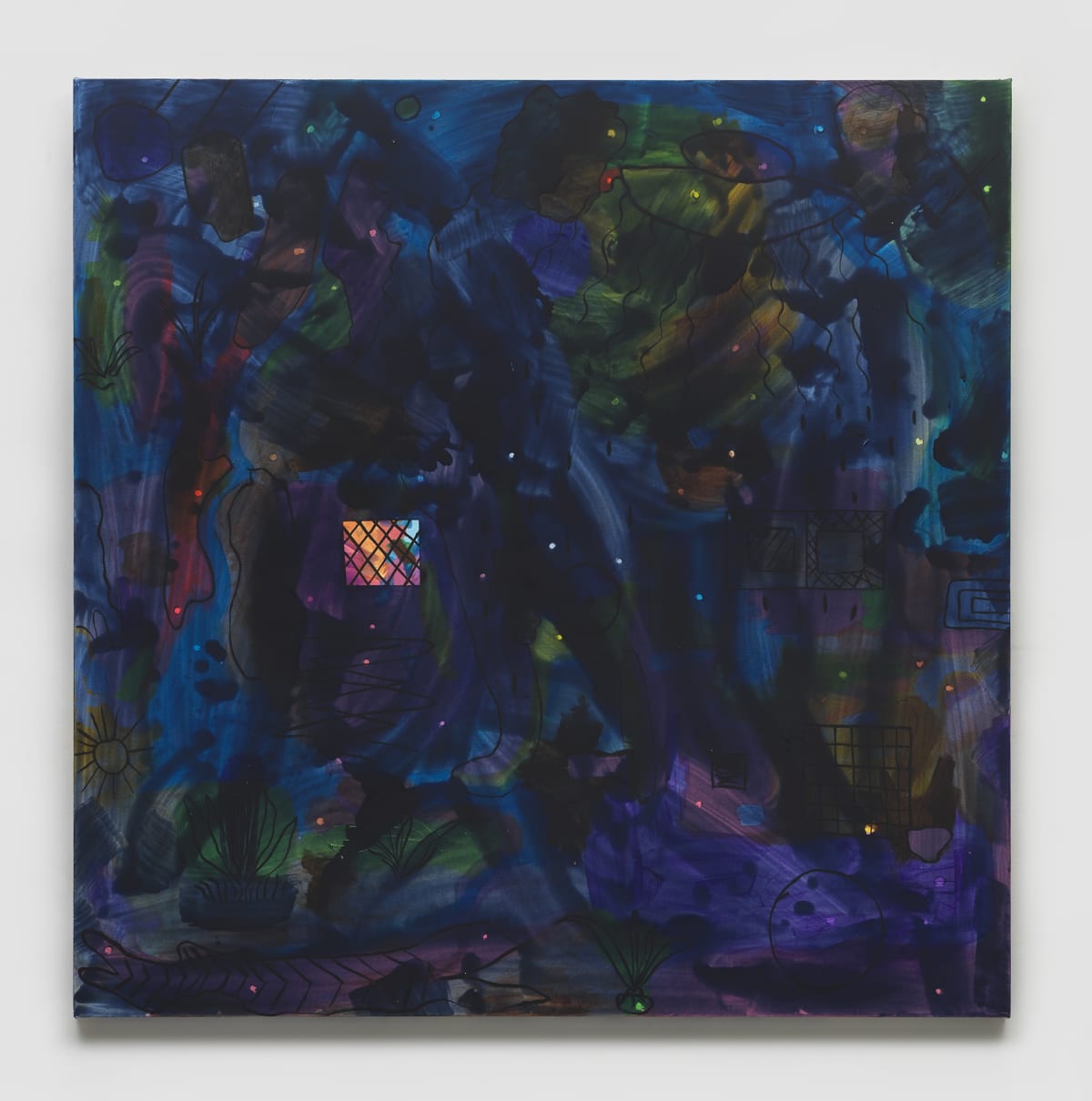 Tariku Shiferaw, Dahomey, 2025 acrylic on canvas 60 x 60 in