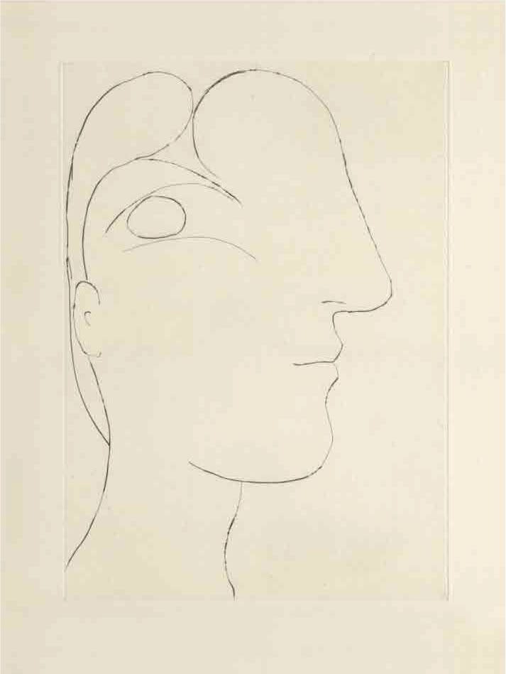 PABLO PICASSO, Profil sculptural de Marie-Thérèse (Bloch 255), 1933 (March  7, Paris)
