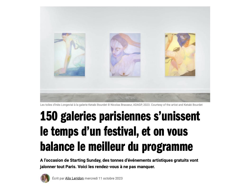 150 galeries parisiennes s'unissent le temps d'un festival, À l'occasion de Starting Sunday, des tonnes d'événements artistiques gratuits vont jalonner...