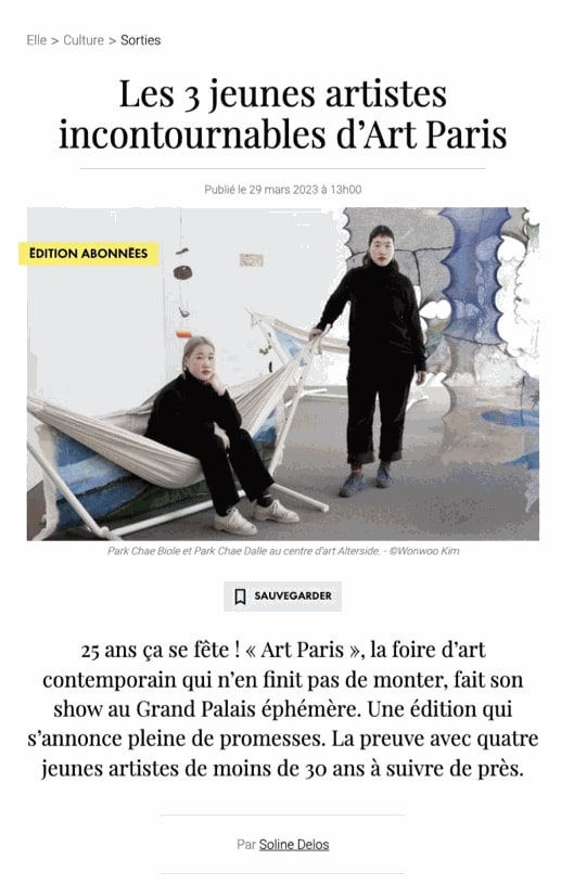 Les 3 jeunes artistes incontournables d'Art Paris