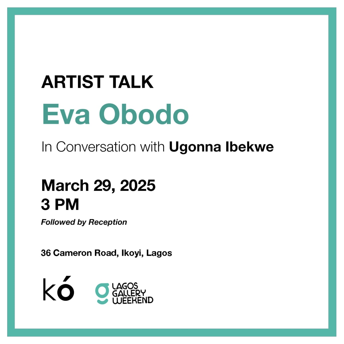 Artist Talk: In Conversation with Eva Obodo