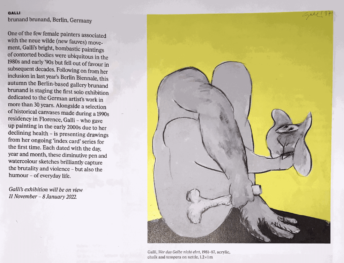 Frieze: Galli at brunand brunand