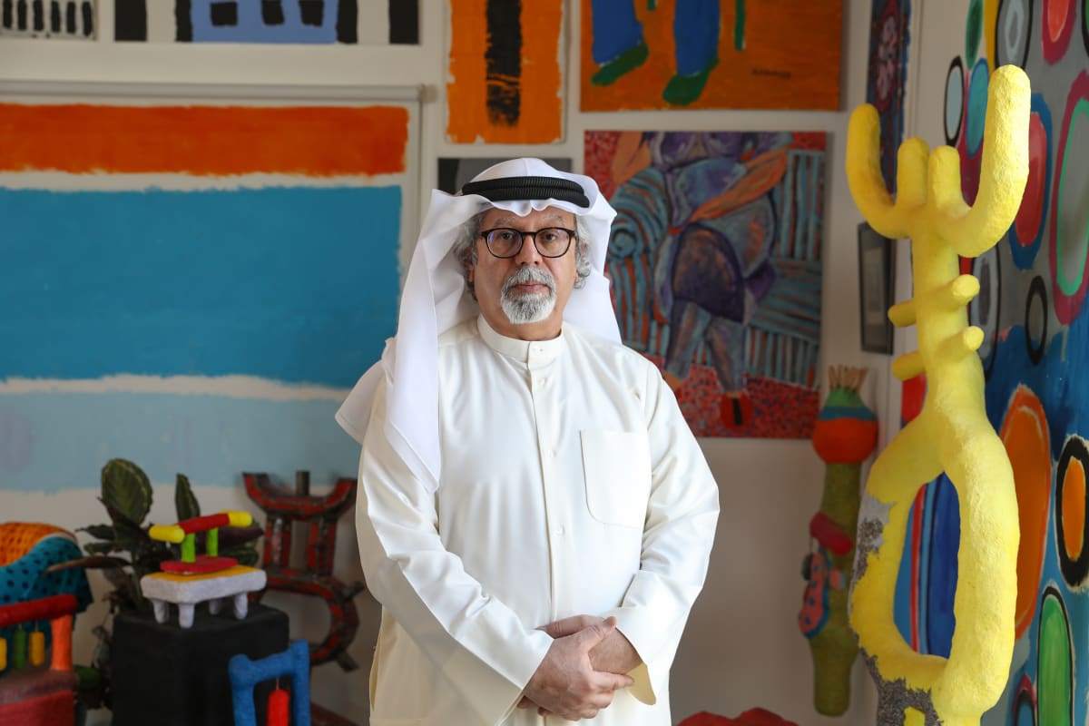 Mohamed Ahmed Ibrahim is renowned for his abstract and organic sculptures. Photo: Augustine Paredes
