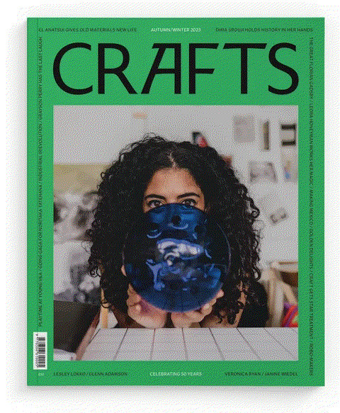 Dima Srouji on the cover of Crafts Magazine. Portrait by Ben McMahon.