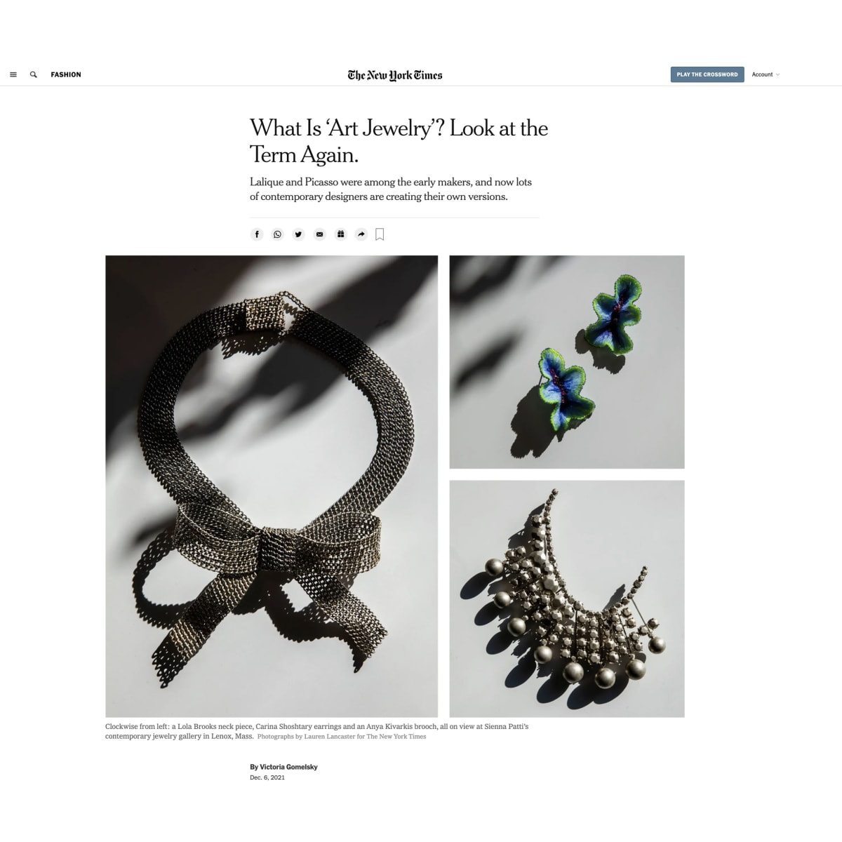 What Is ‘Art Jewelry’? Look at the Term Again