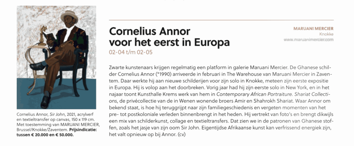 Cornelius Annor voor het eerst in Europa
