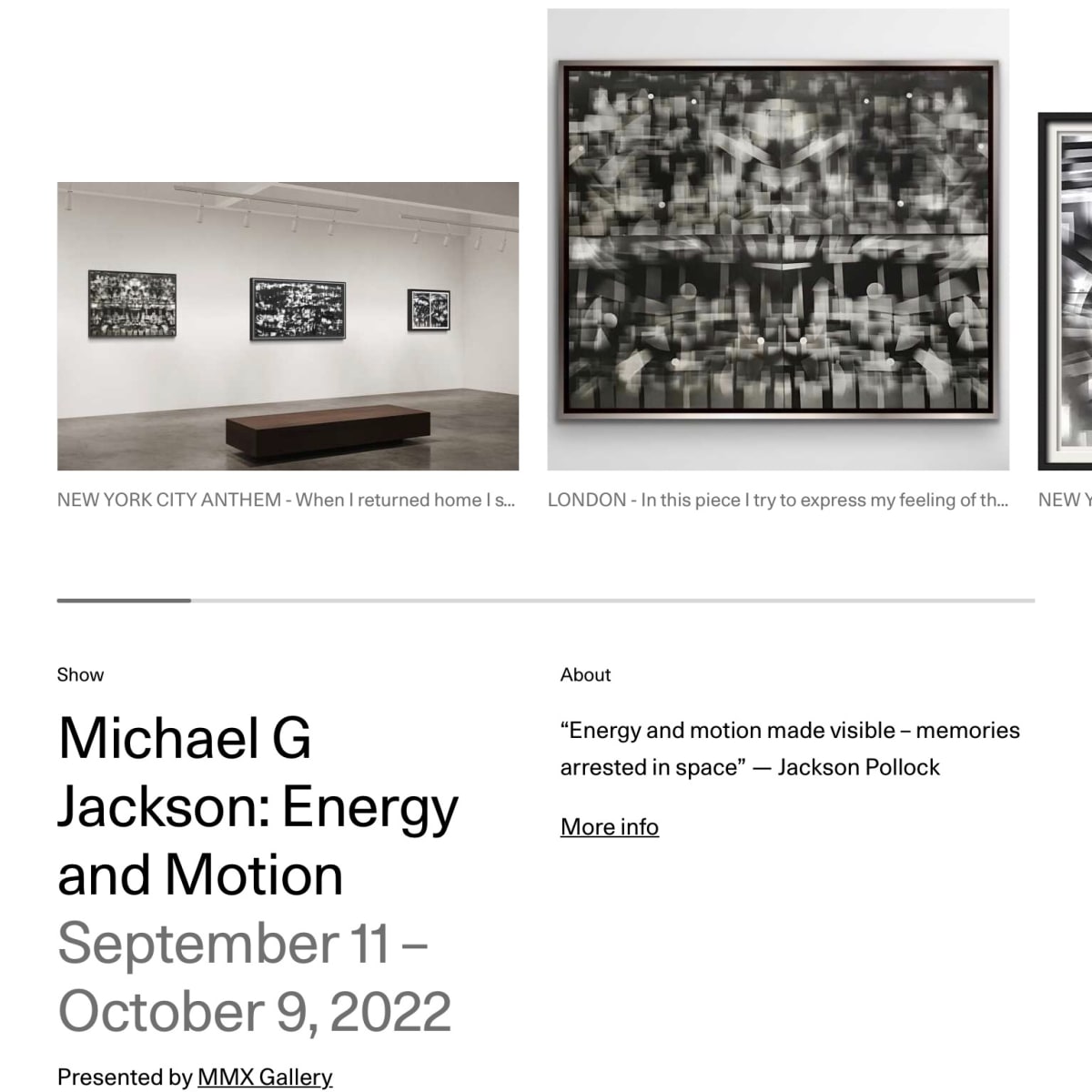 Brand new large scale works by Michael G Jackson available to view online