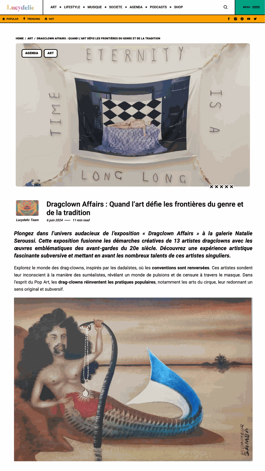 DRAGCLOWN AFFAIRS : QUAND L’ART DÉFIE LES FRONTIÈRES DU GENRE ET DE LA TRADITION, Lucydelic - Jaïs Elalouf