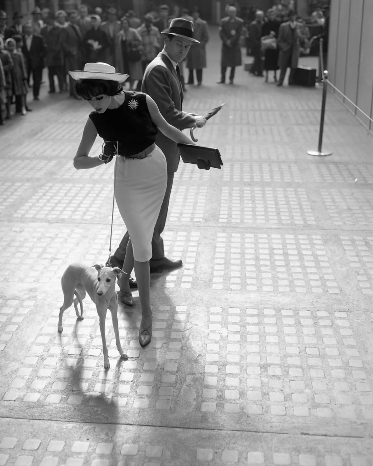 Man and boy walking on a desert road toward Los Angeles 1937 New 8x10 Photo 
