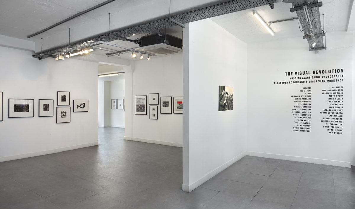 Installation view at Richard Saltoun Gallery for THE VISUAL REVOLUTION exhibition.