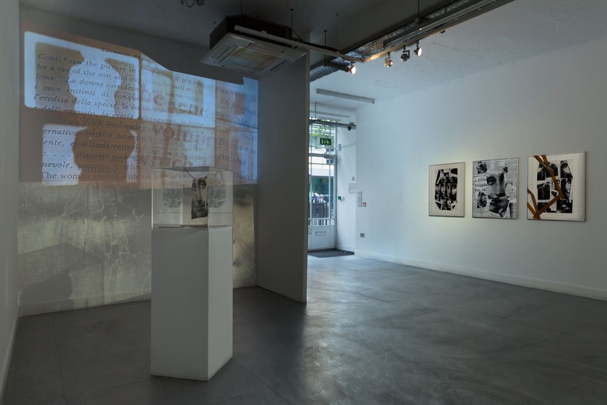 Insallation view from Malcolm Le Grice 'No Idea' exhibition (29 May - 10 July 2015) at Richard Saltoun Gallery.