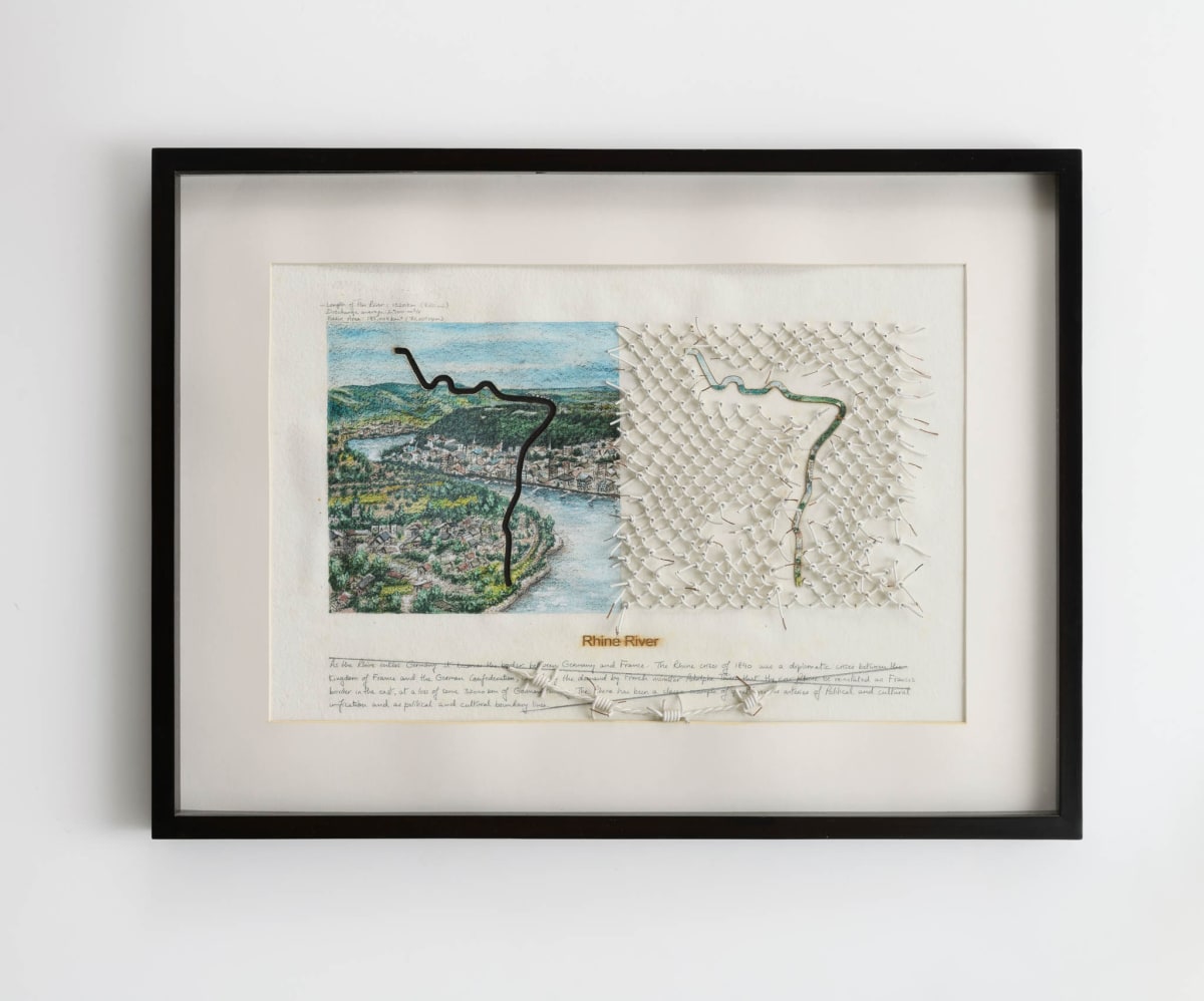 Reena Saini Kallat, Leaking Lines (The Rhine River), 2019-2020