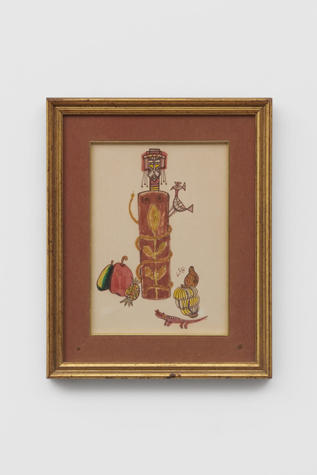 Bertina Lopes, Untitled (Idol with Fruit and Crocodile), 1976