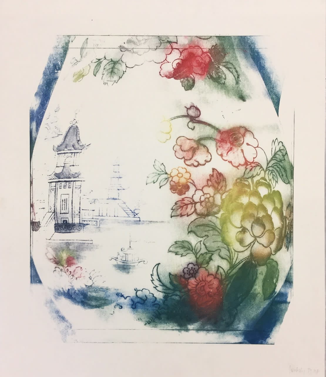 Shelagh Wakely, the after images fell like new objects; like this, they became part of it, 1979, Silk screen print