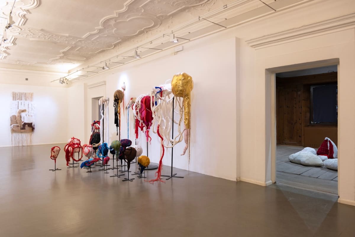 Thomas De Falco, GOLD - While all Flow'rs and all Trees do close To weave the Garlands of repose. installation view, Museo Arte Contemporanea Cavalese. Ph. Erjola Zhuka